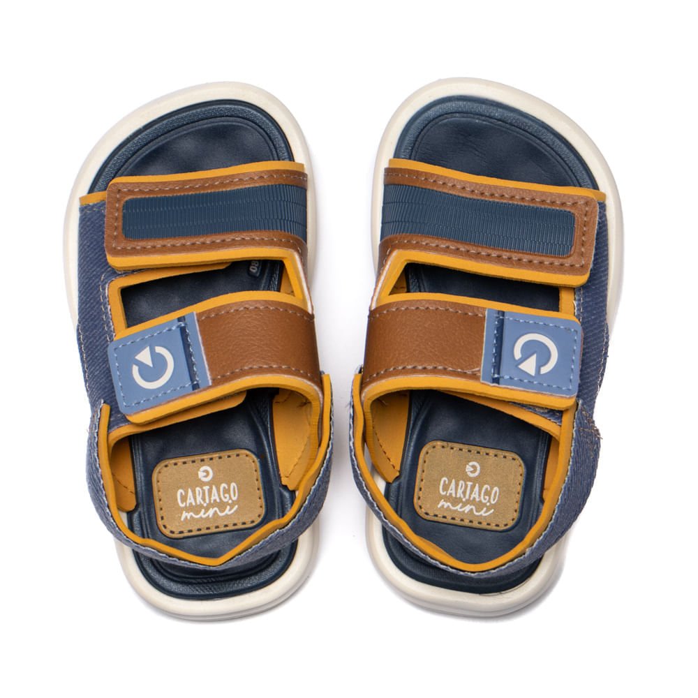 Sandália Infantil Cartago Baby Mini III Bege/Azul Bege/Azul 4