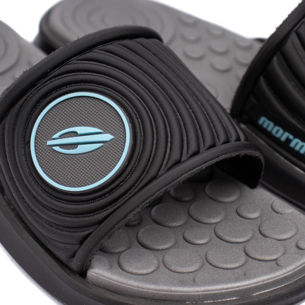 Chinelo Slide Infantil Mormaii Quiver Pro Preto/azul Preto/Azul 4