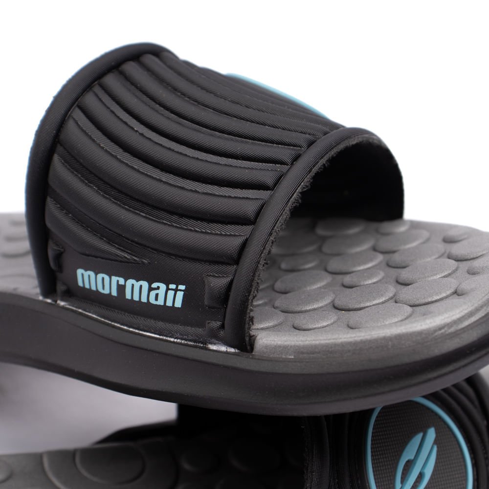 Chinelo Slide Infantil Mormaii Quiver Pro Preto/azul Preto/Azul 6