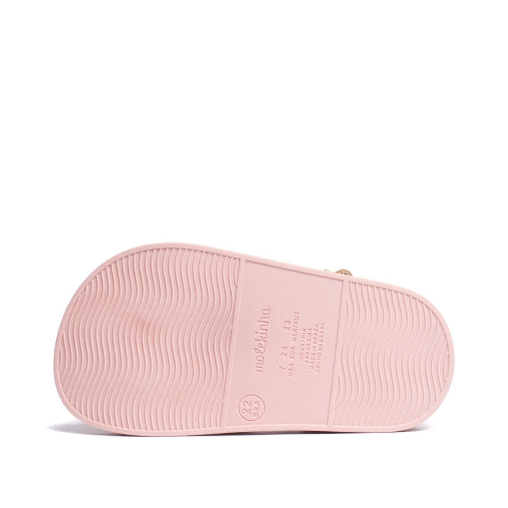 Sandália Infantil Molekinha Bebê Papete com Pérolas Rosa Claro Rosa 2