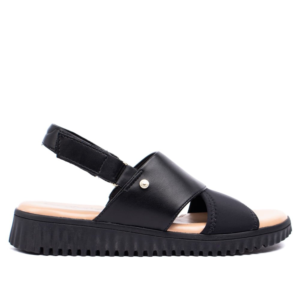 Sandália Feminina Comfortflex Total Care Preto