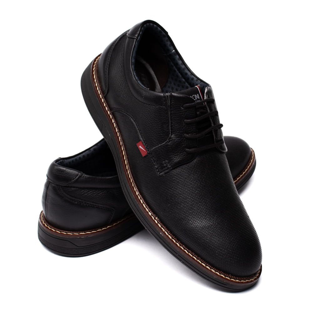 Sapato Masculino Ferracini Kingston Couro Preto Preto 6