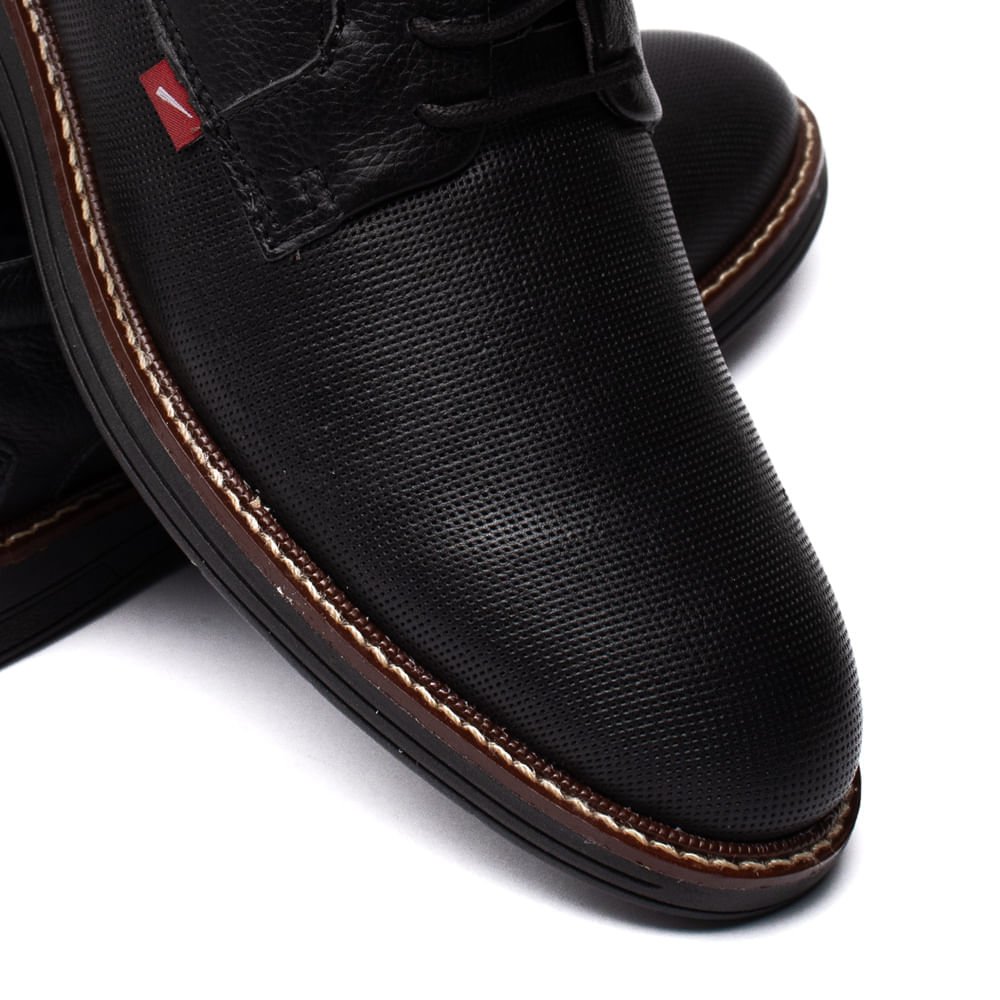 Sapato Masculino Ferracini Kingston Couro Preto Preto 7