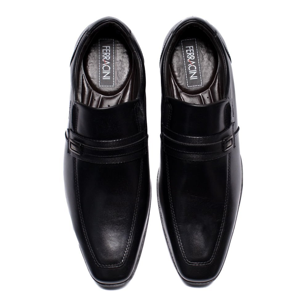 Sapato Social Masculino Ferracini London Preto Preto 4