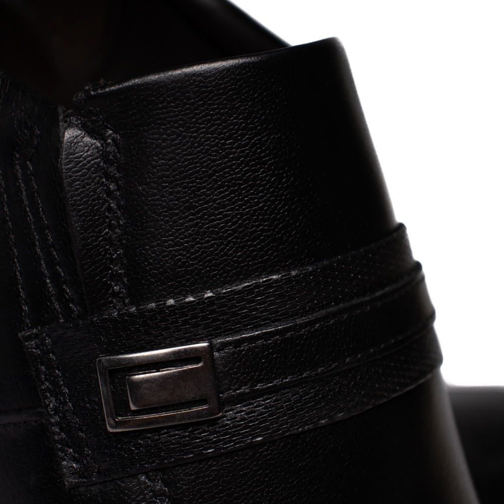 Sapato Social Masculino Ferracini London Preto Preto 5
