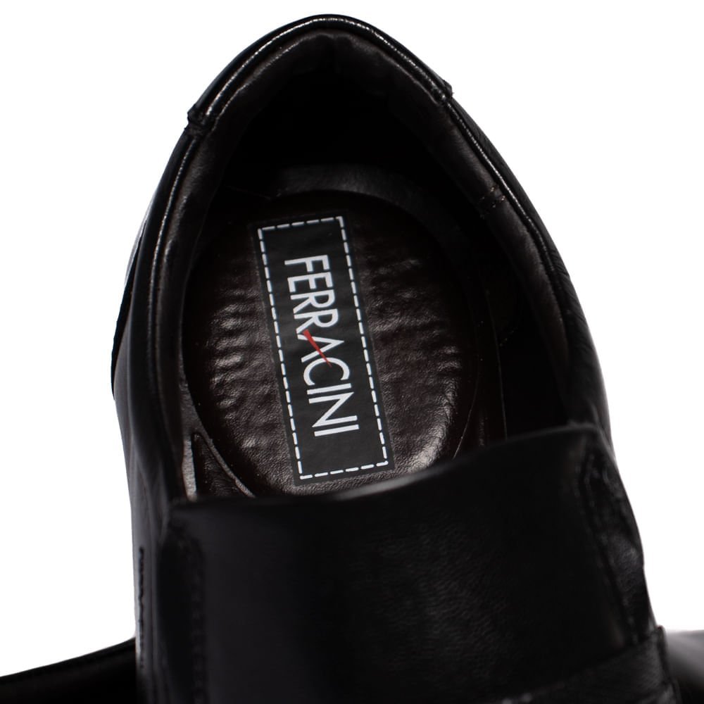 Sapato Social Masculino Ferracini London Preto Preto 6