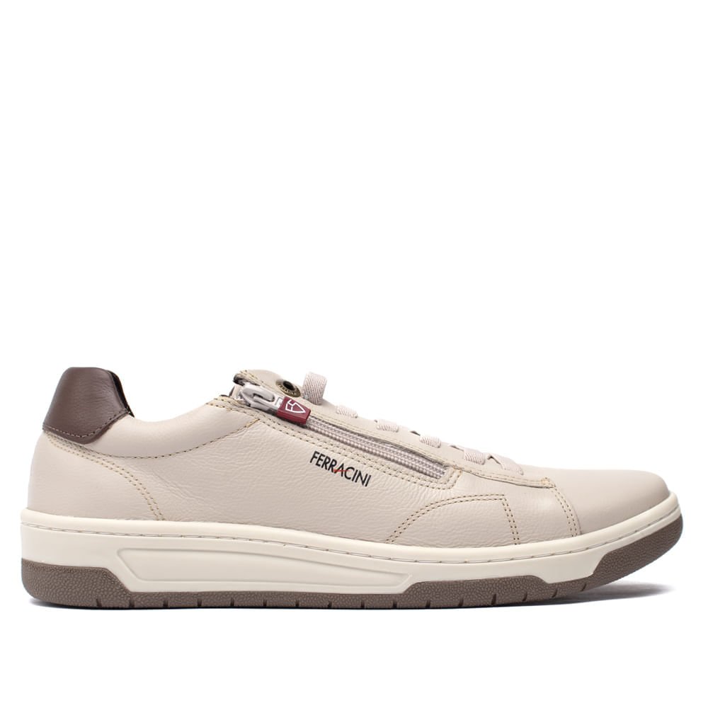 Sapatênis Masculino Ferracini Vox com Zíper Cinza Claro