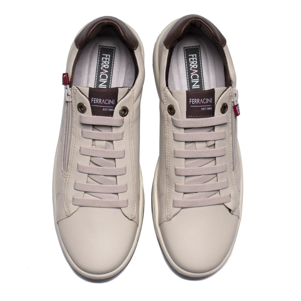 Sapatênis Masculino Ferracini Vox com Zíper Cinza Claro Cinza 4