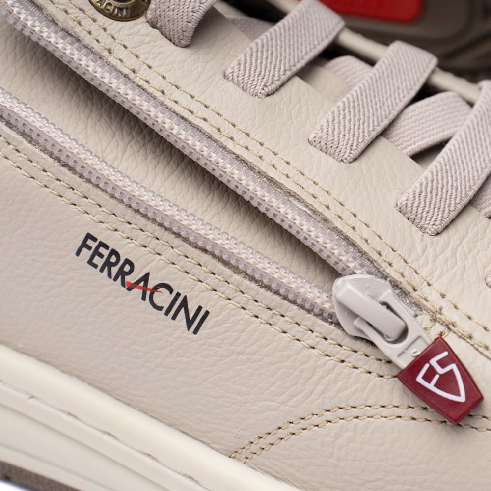 Sapatênis Masculino Ferracini Vox com Zíper Cinza Claro Cinza 6