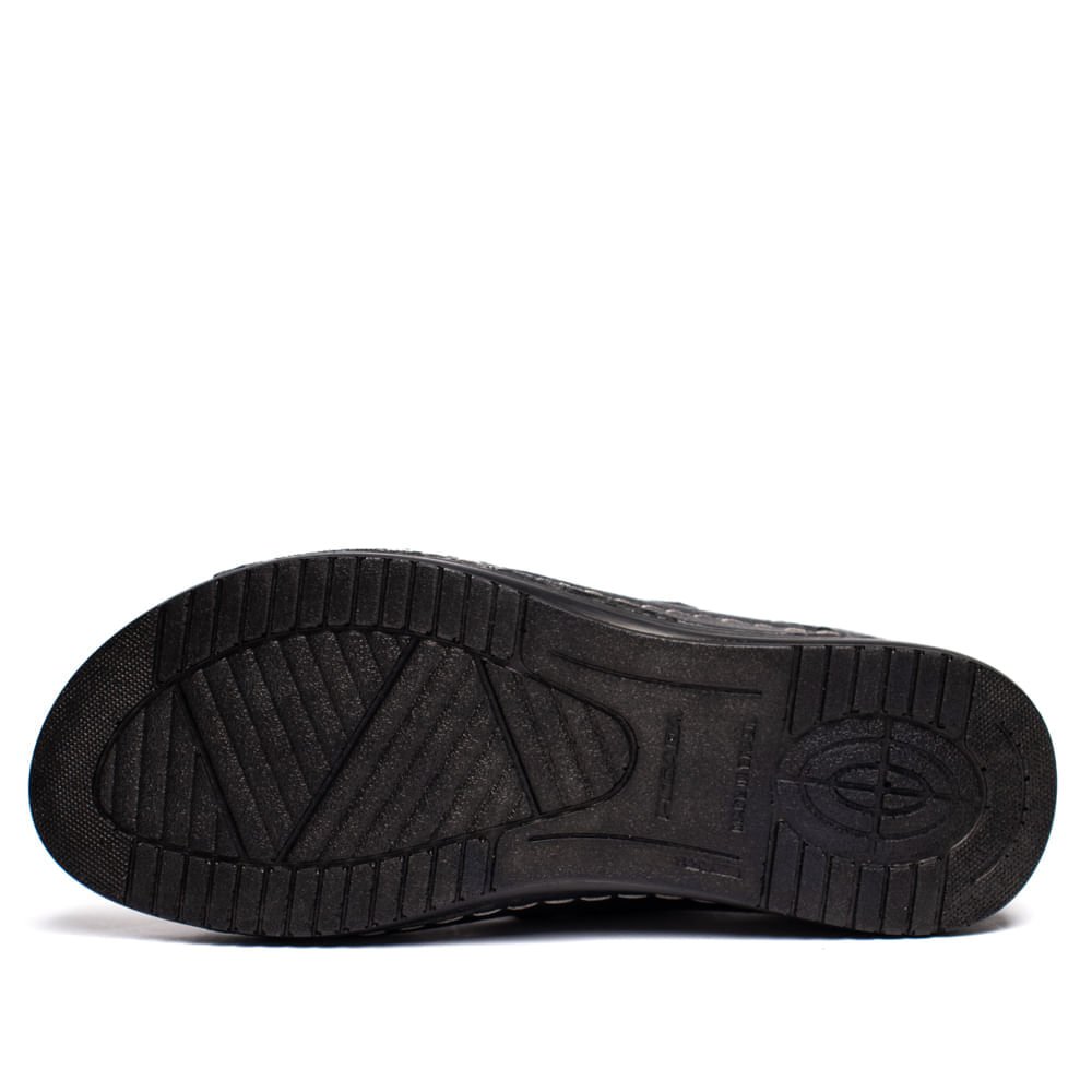 Tamanco Feminino Pegada Comfy Tiras Aderentes Preto Preto 2