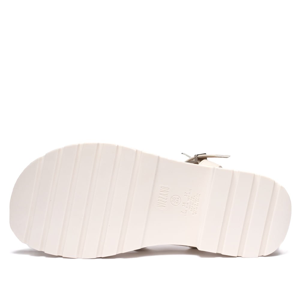 Sandália Feminina Vizzano Tratorada com Tachas Off White Branco 2