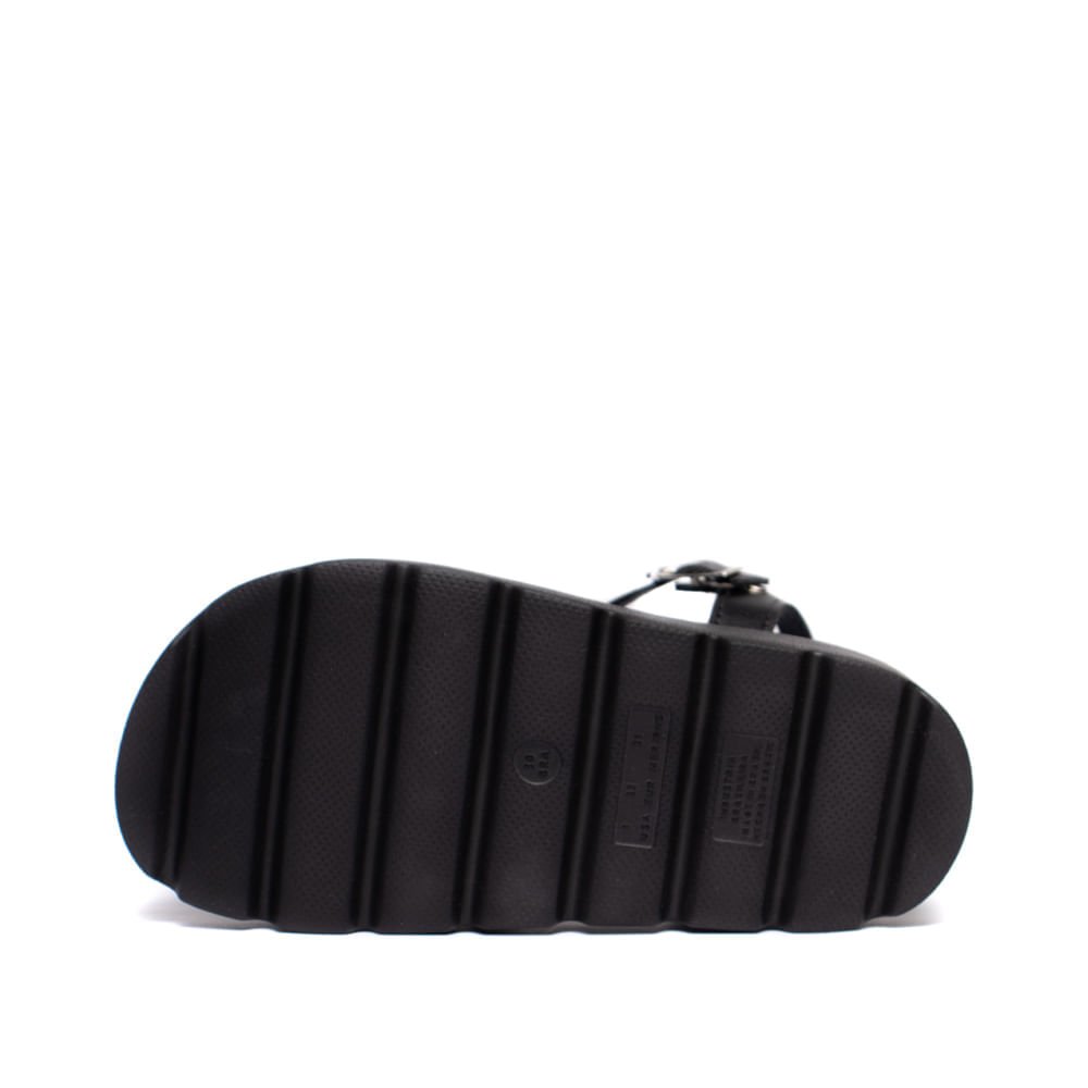 Sandália Infantil Molekinha Flatform com Tachas e Brilhos Preto Preto 2