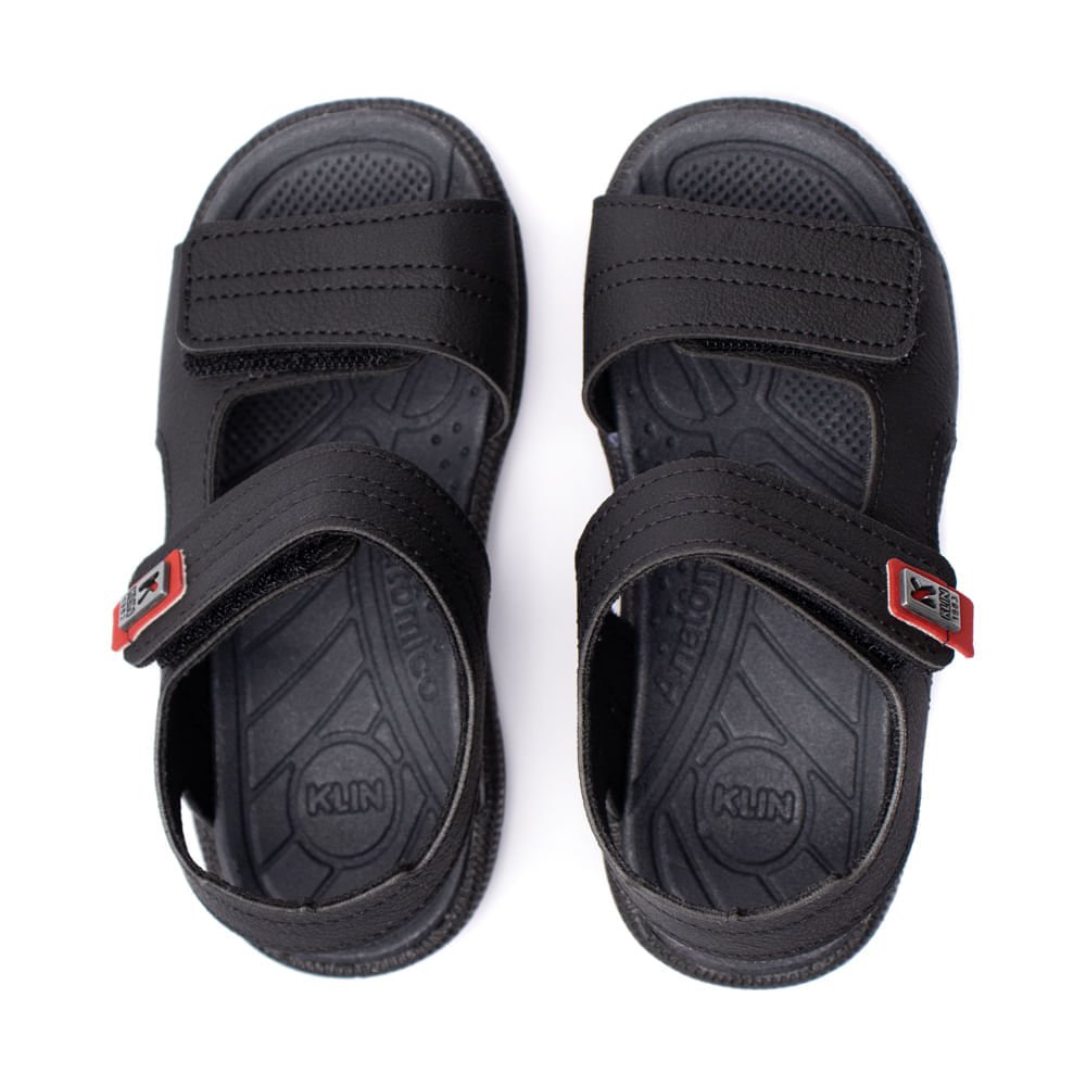 Sandália Infantil Klin Tic Tac Papete Preto Preto 4