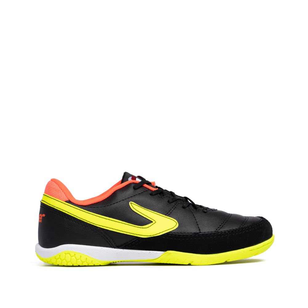Chuteira Futsal Infantil Topper Titanium X Preto/amarelo