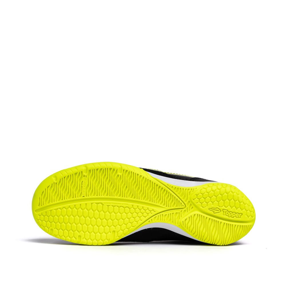 Chuteira Futsal Infantil Topper Titanium X Preto/amarelo Preto/Amarelo 2