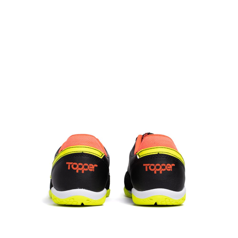 Chuteira Futsal Infantil Topper Titanium X Preto/amarelo Preto/Amarelo 3