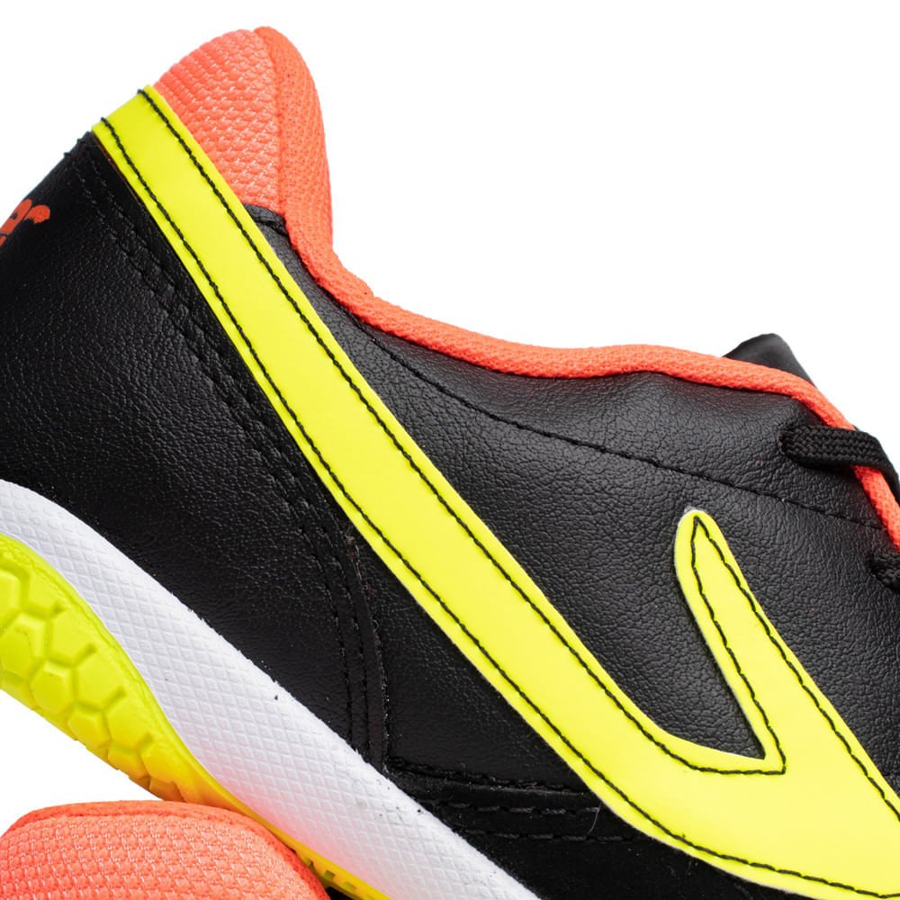 Chuteira Futsal Infantil Topper Titanium X Preto/amarelo Preto/Amarelo 6