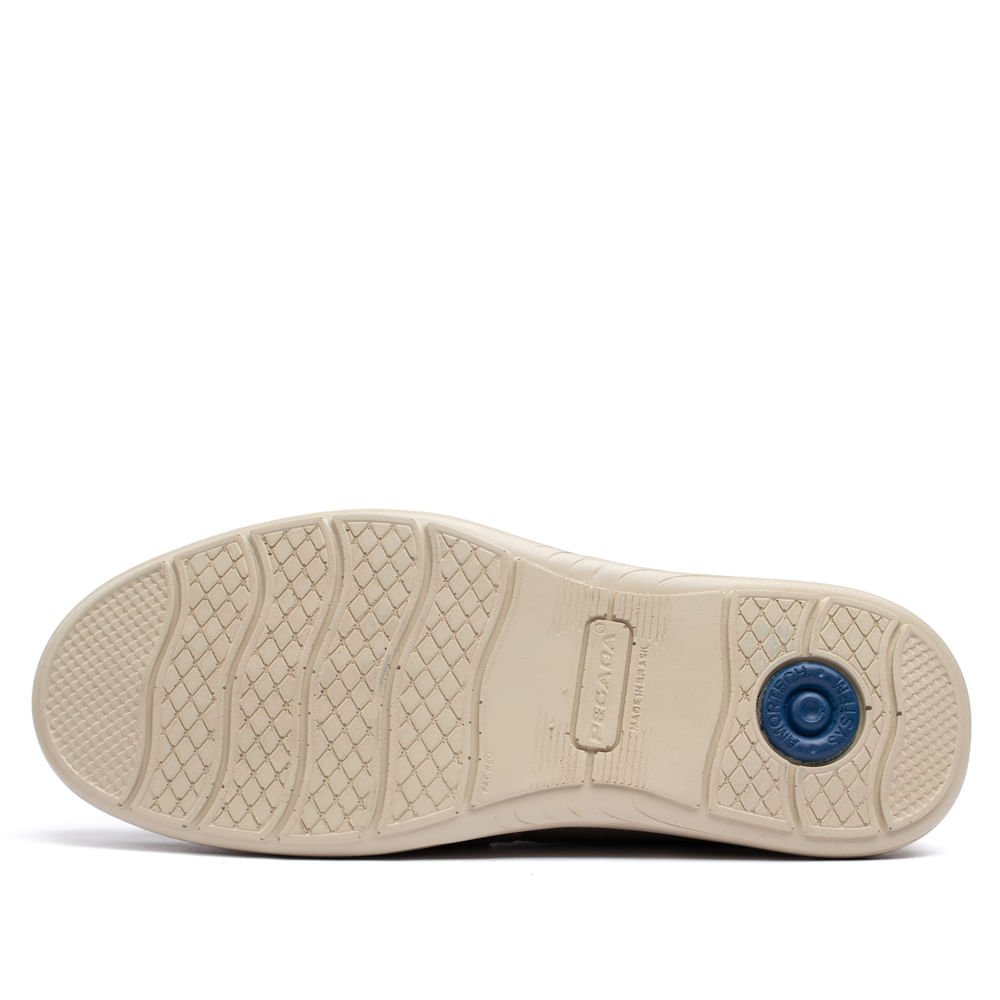 Mocassim Masculino Pegada Navale em Couro Areia Bege 2