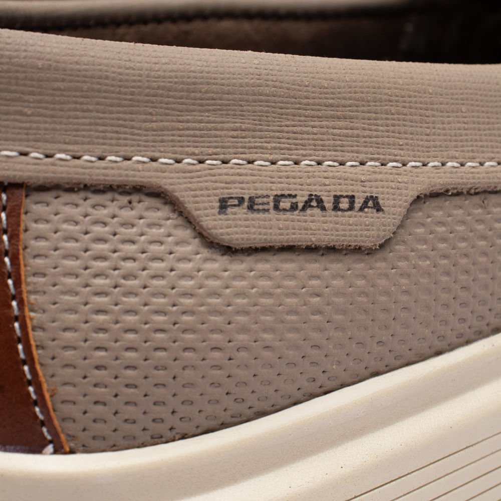 Mocassim Masculino Pegada Navale em Couro Areia Bege 7