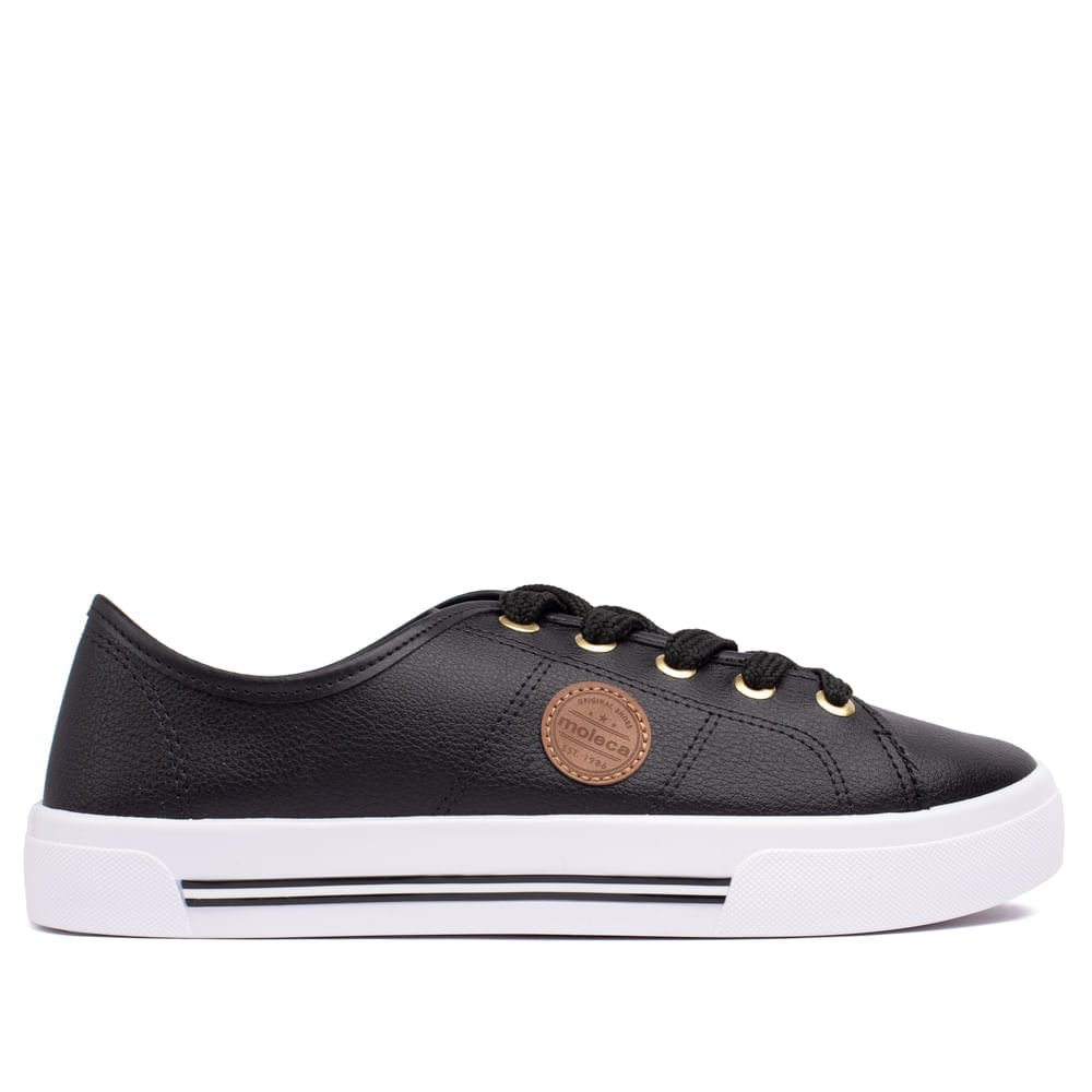 Tênis Feminino Moleca Patch Lateral Preto