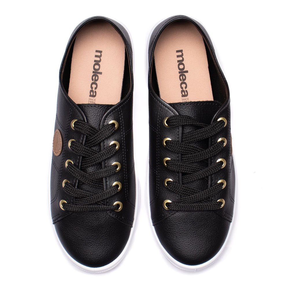 Tênis Feminino Moleca Patch Lateral Preto Preto 4