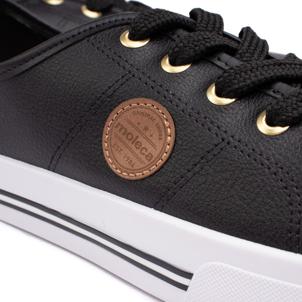 Tênis Feminino Moleca Patch Lateral Preto Preto 6