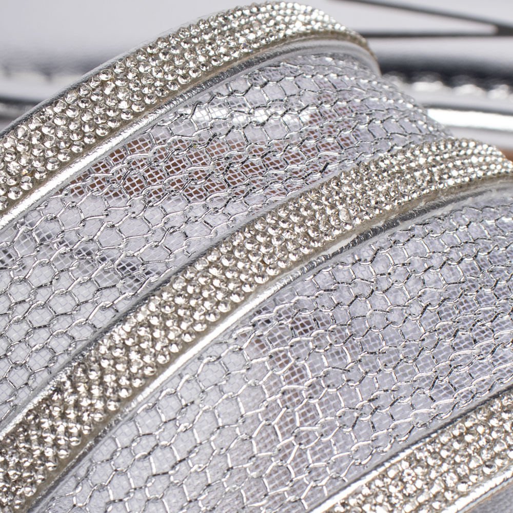 Rasteira Feminina Vizzano Metalizada em Tela Prata Prata 5