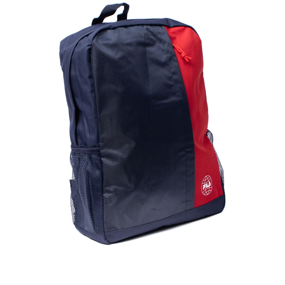 Mochila Unissex Fila Mondo com Logo Marinho/Vermelho Marinho/Vermelho 4