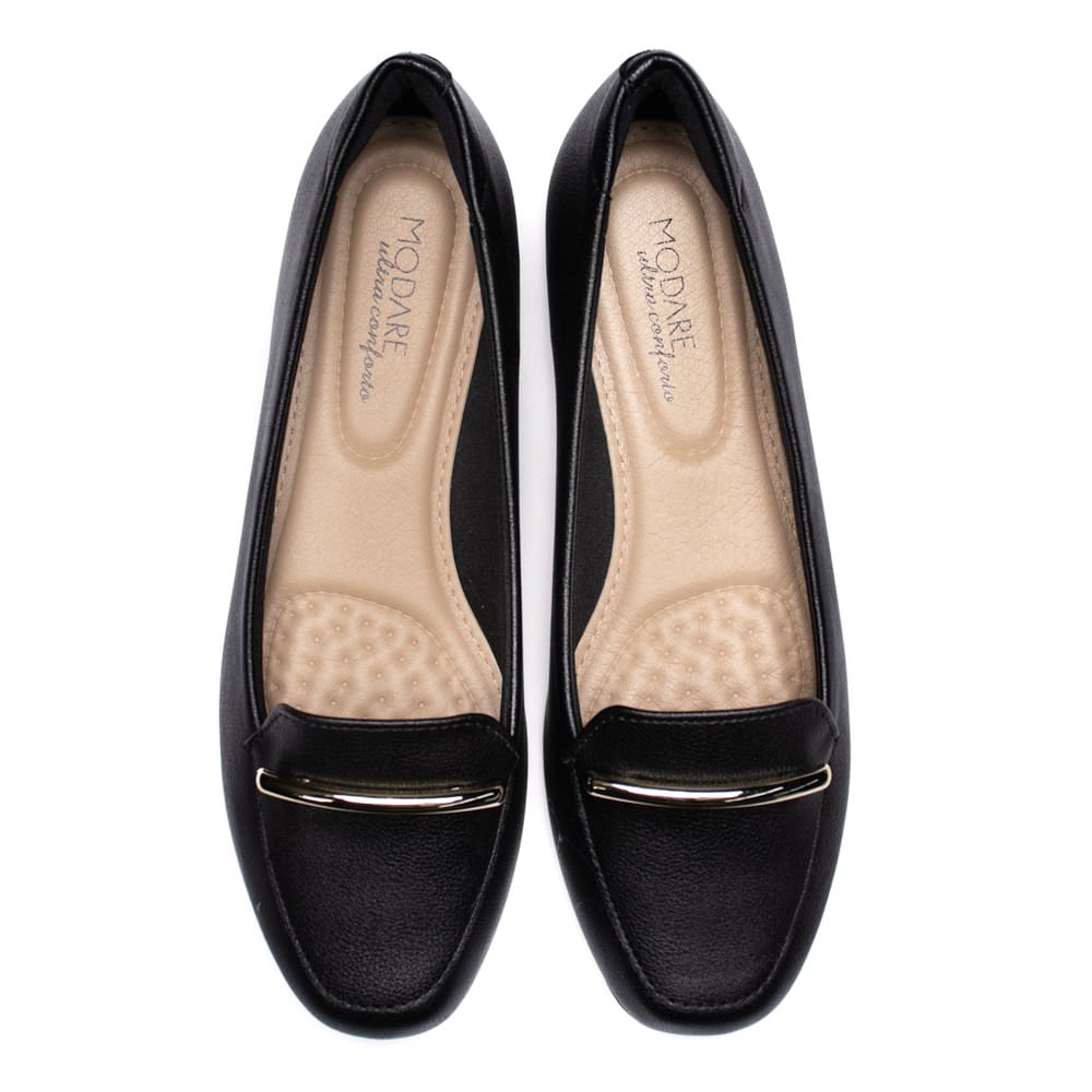 Sapato Feminino Modare Loafer Preto Preto 4