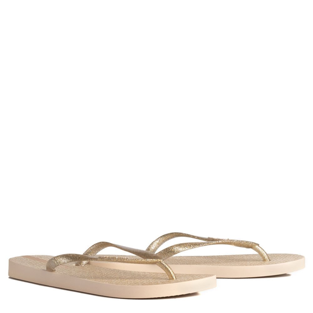 Chinelo Feminino Grendene Ipanema Glitter Bege Bege 2