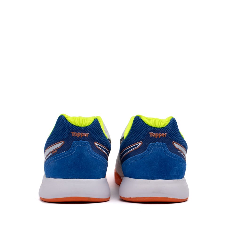 Chuteira Futsal Topper Dominator Pro V Cinza/ azul Cinza/Azul 3