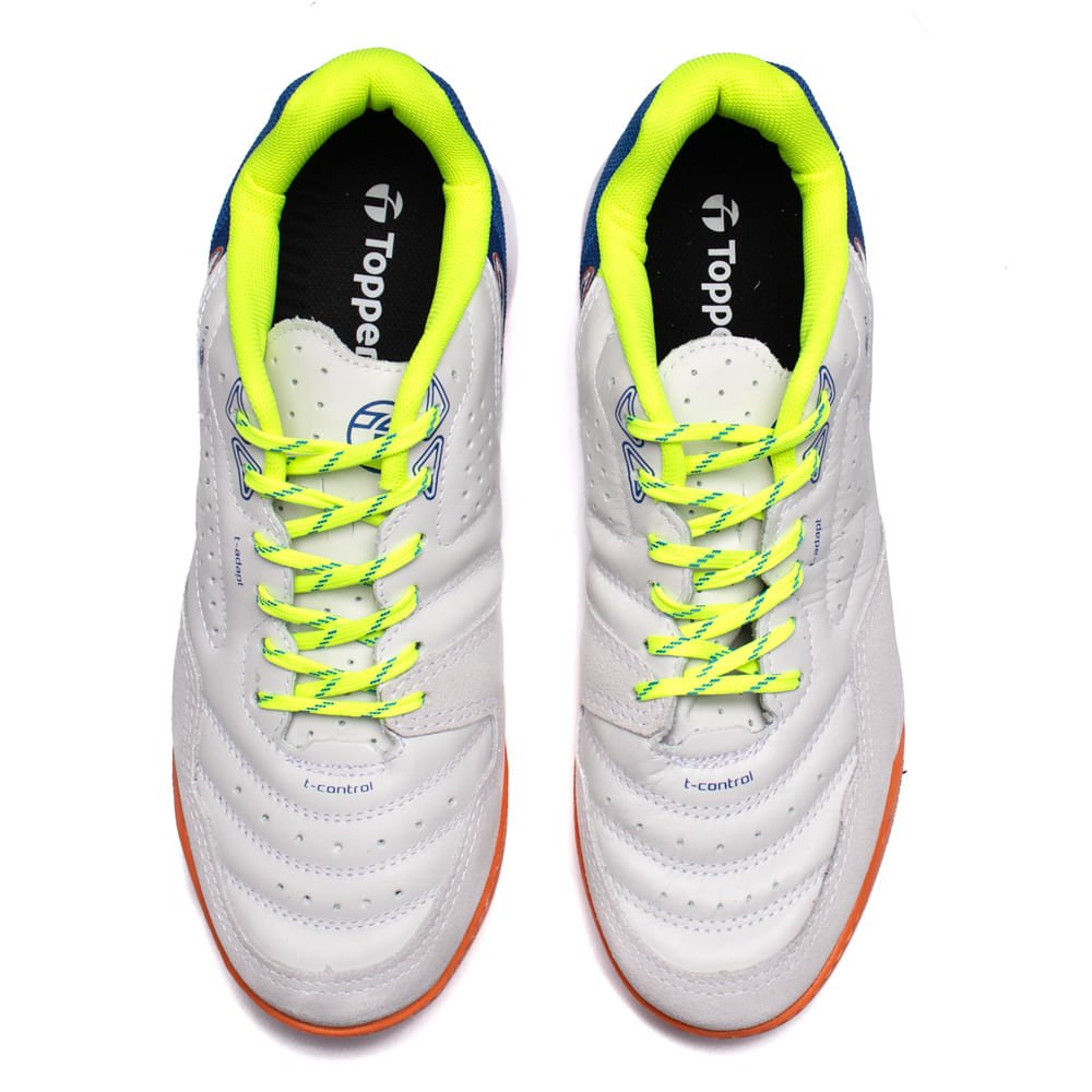 Chuteira Futsal Topper Dominator Pro V Cinza/ azul Cinza/Azul 4