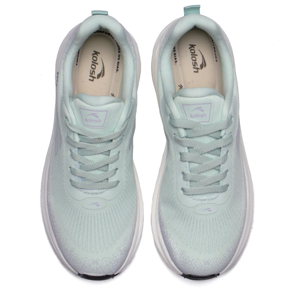 Tênis Feminino Kolosh Esportivo Velocit Verde Claro Verde Claro 4