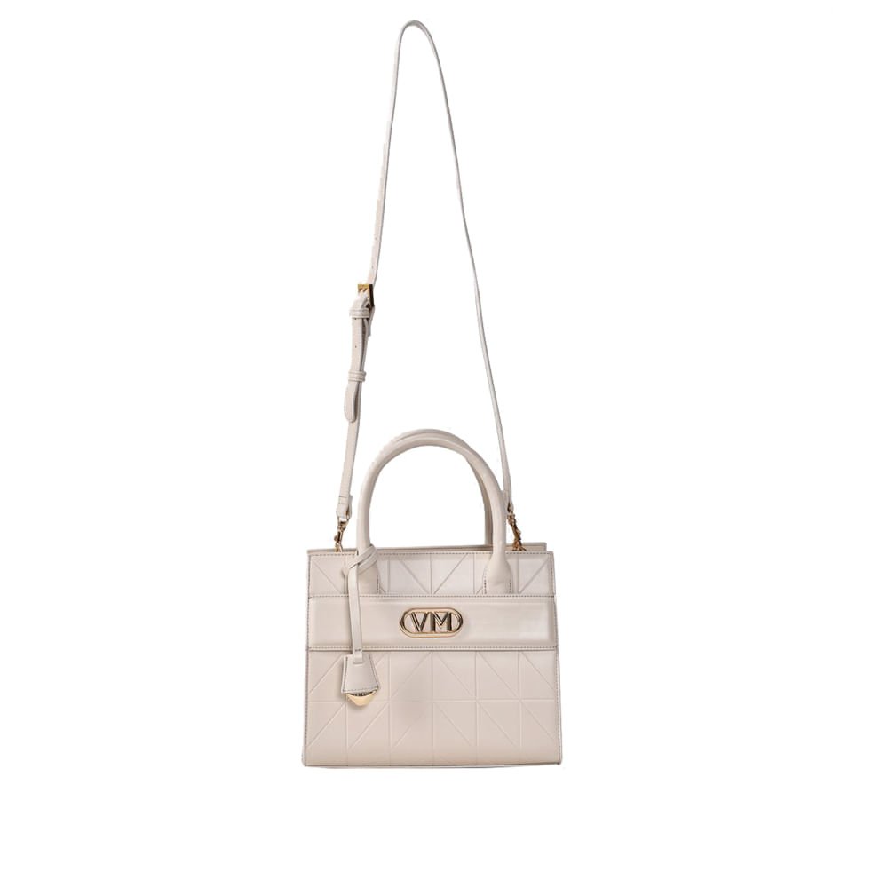Bolsa Feminina Via Marte Tote Média Creme Bege 4