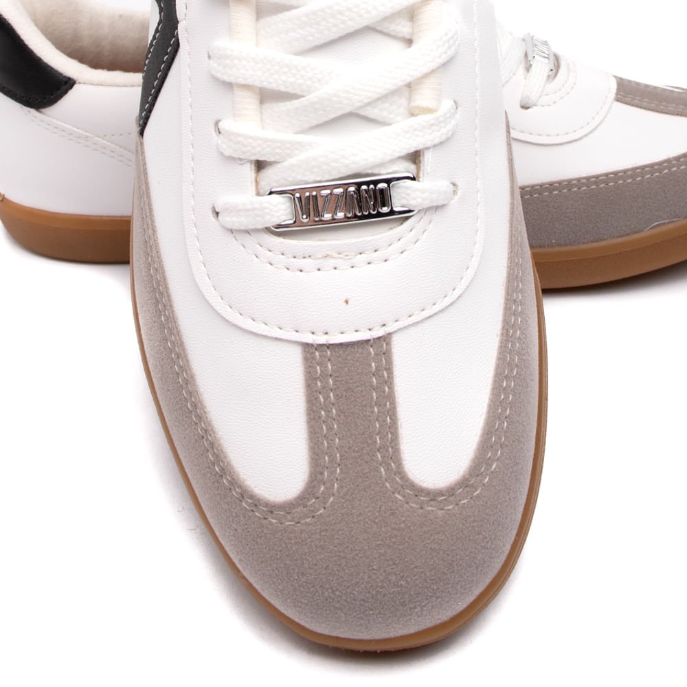 Tênis Feminino Vizzano com Recortes Laterais Branco/cinza Branco 5