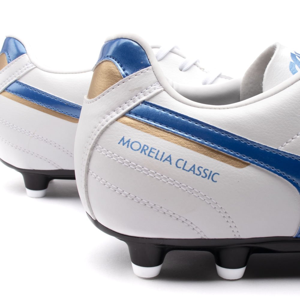 Chuteira de Campo Mizuno Morelia Classic MD Branco/azul Branco/Azul 6