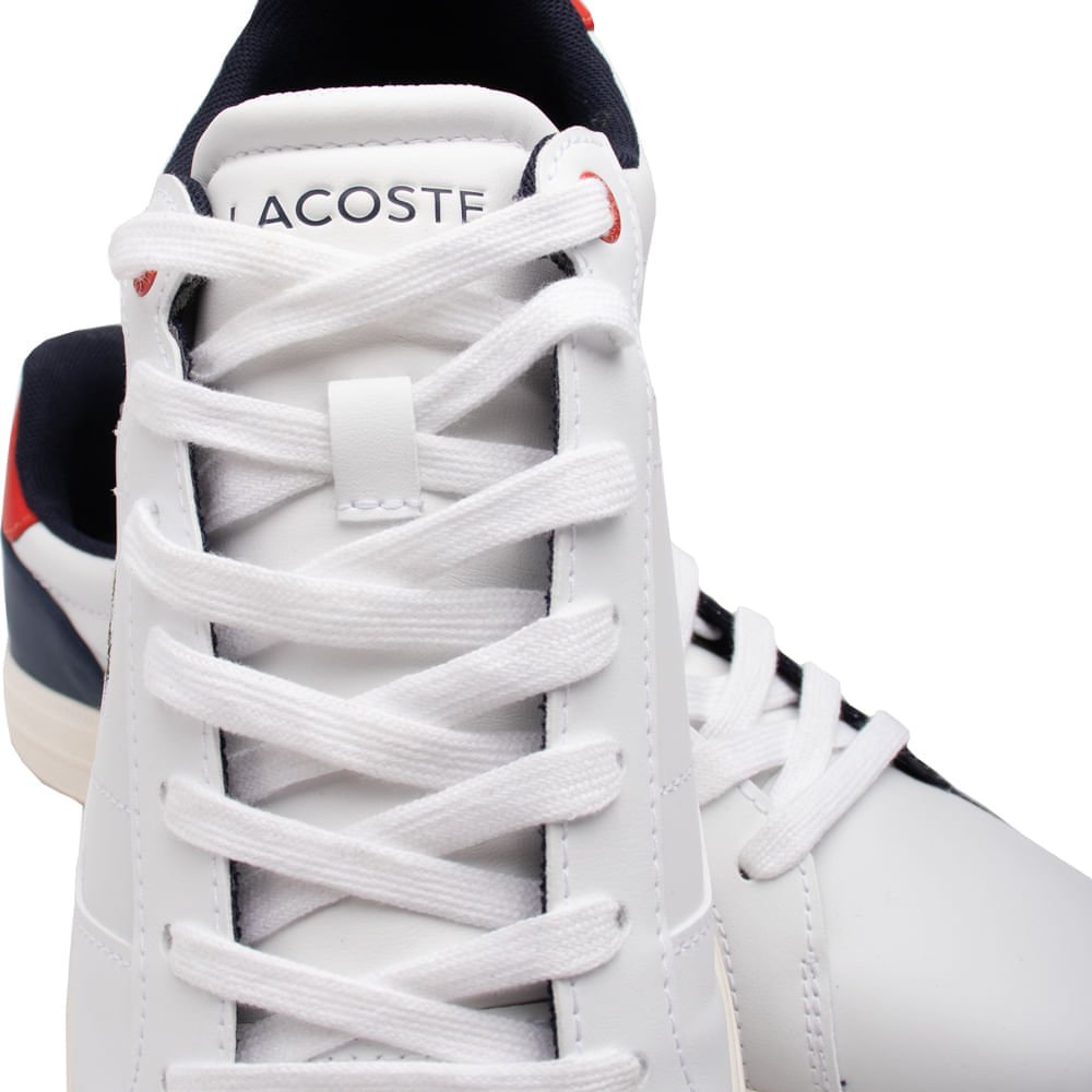 Tênis Masculino Lacoste Europa Pro Branco/vermelho Branco/Vermelho 5