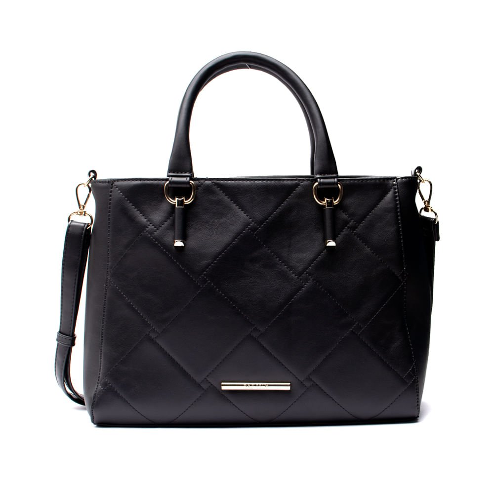 Bolsa Feminina Rafitthy Transversal em Matelassê Média Preta