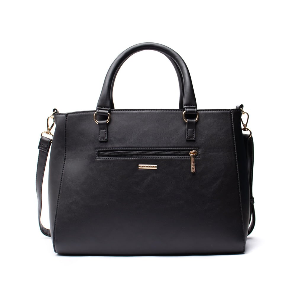 Bolsa Feminina Rafitthy Transversal em Matelassê Média Preta Preto 2