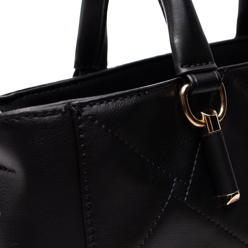 Bolsa Feminina Rafitthy Transversal em Matelassê Média Preta Preto 7