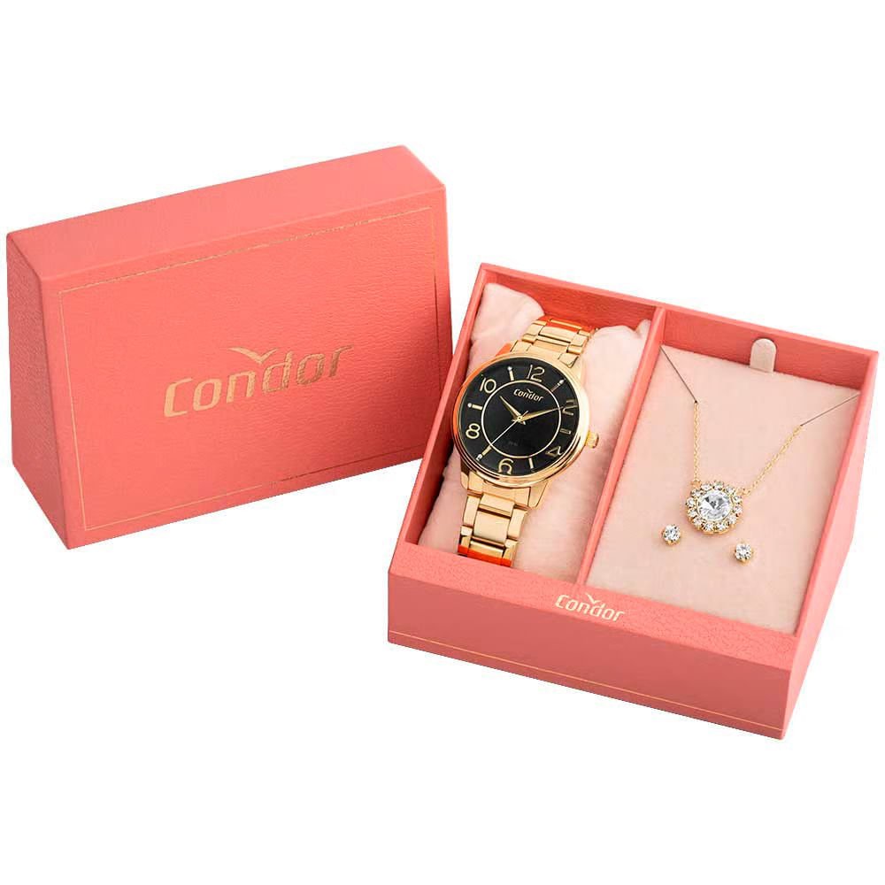 Relógio Feminino Condor Analógico COPC21AEDO/K4P com Conjunto Dourado Dourado 4