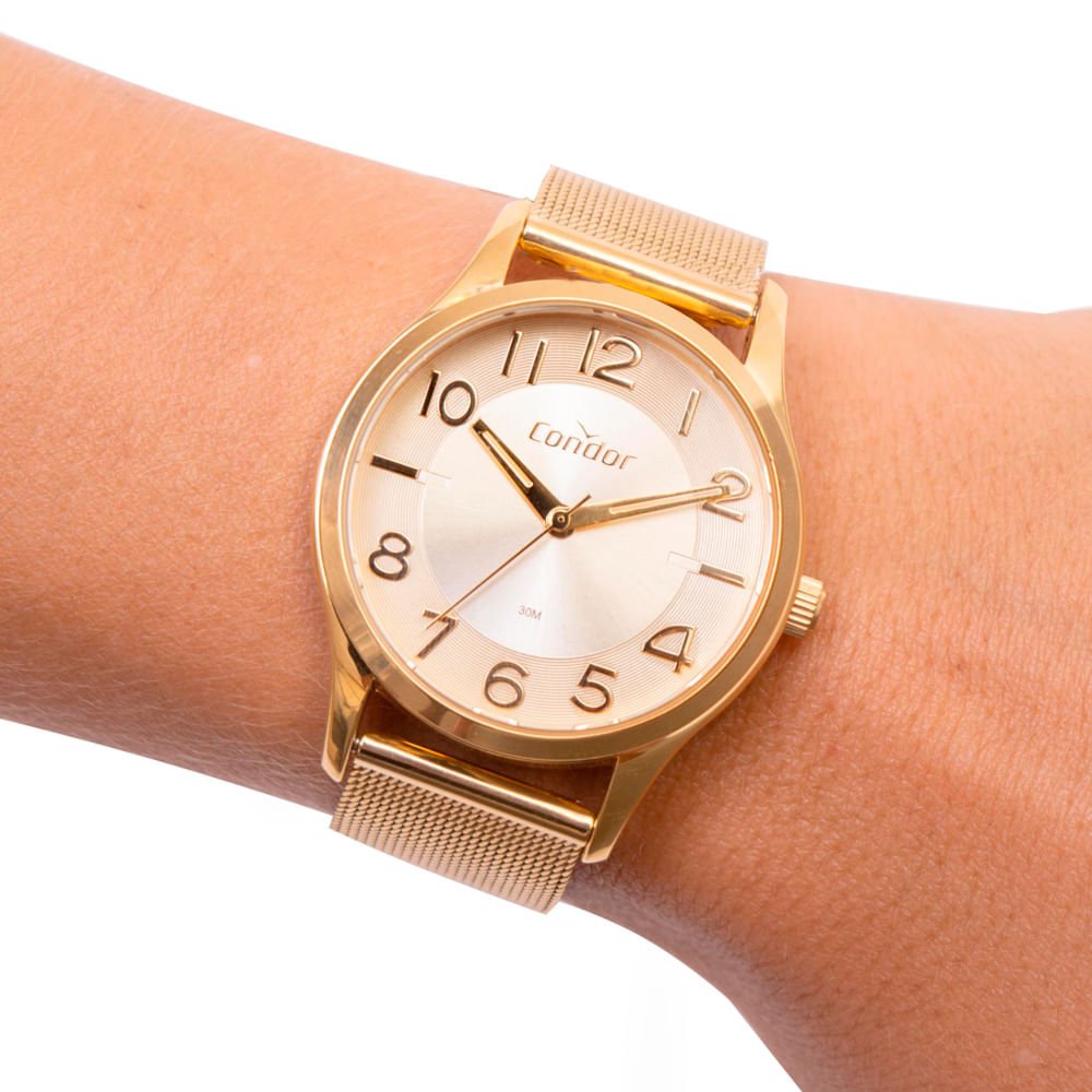 Relógio Feminino Condor Analógico CO2036MVL/K4D com Conjunto Dourado 4