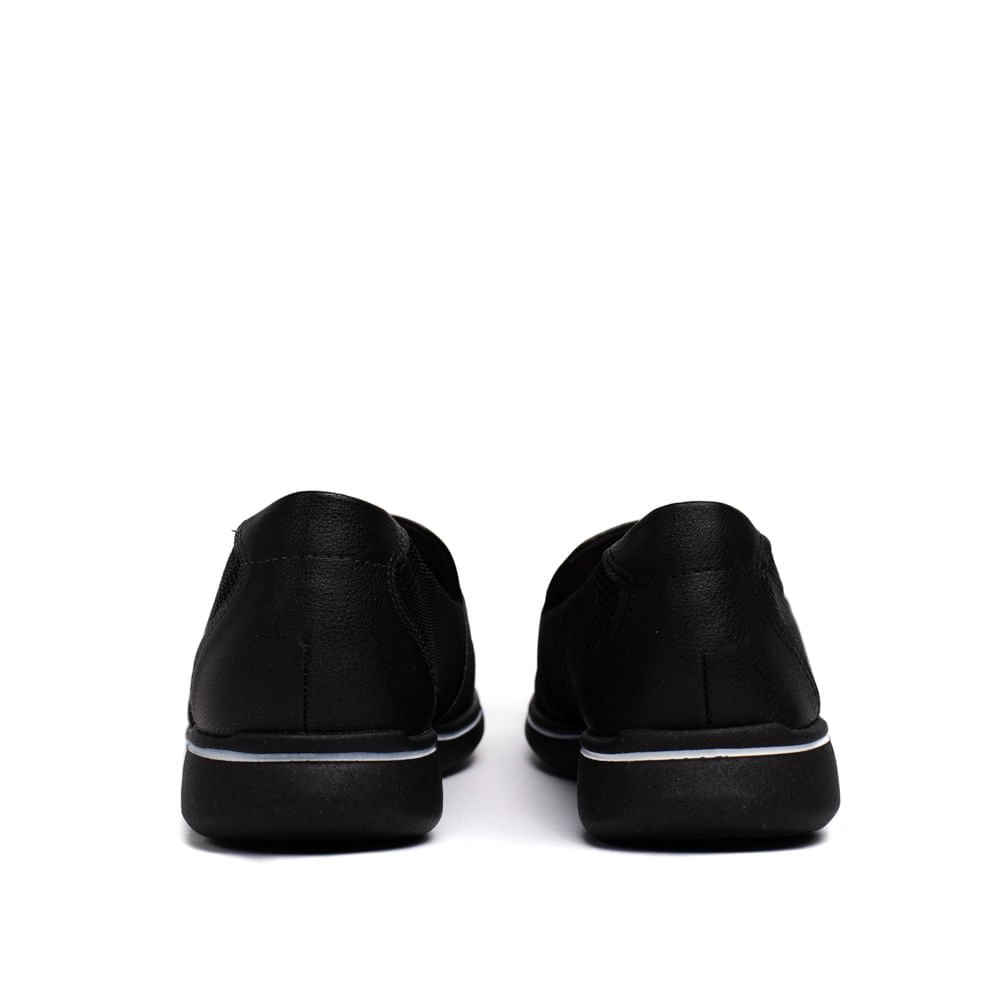 Sapato Feminino Modare Tecido com Detalhe de Corrente Preto Preto 3