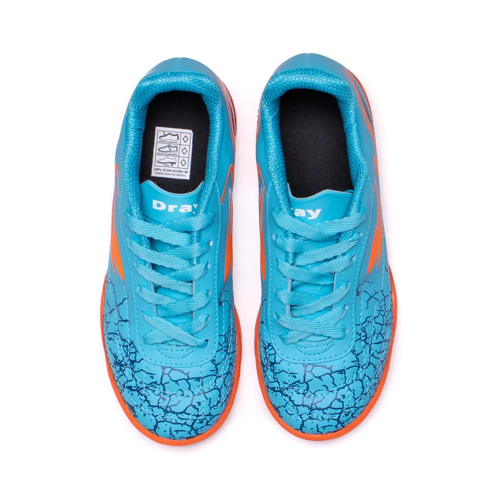 Chuteira Futsal Infantil Dray Foorcy Azul/laranja Azul/Laranja 4
