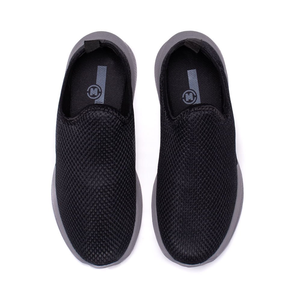 Tênis Infantil Molekinho em Tecido Calce Fácil Preto Preto 4