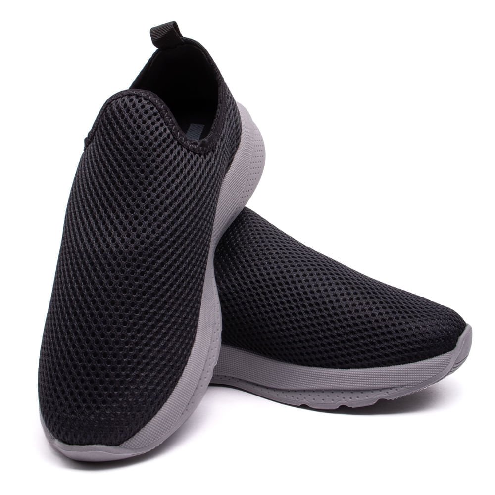 Tênis Infantil Molekinho em Tecido Calce Fácil Preto Preto 5