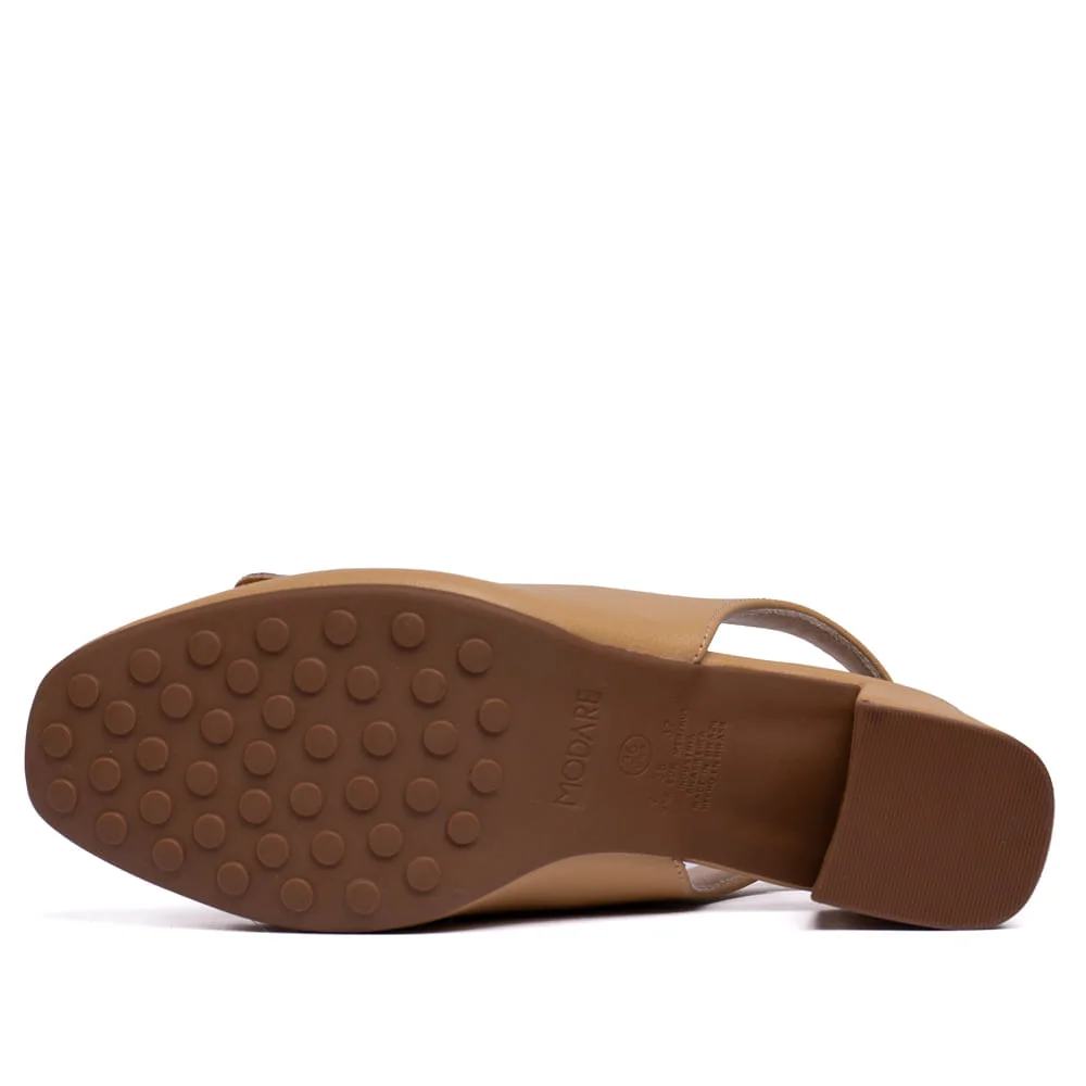 Sapato Feminino Modare Slingback com Bico Redondo Areia Marrom 2
