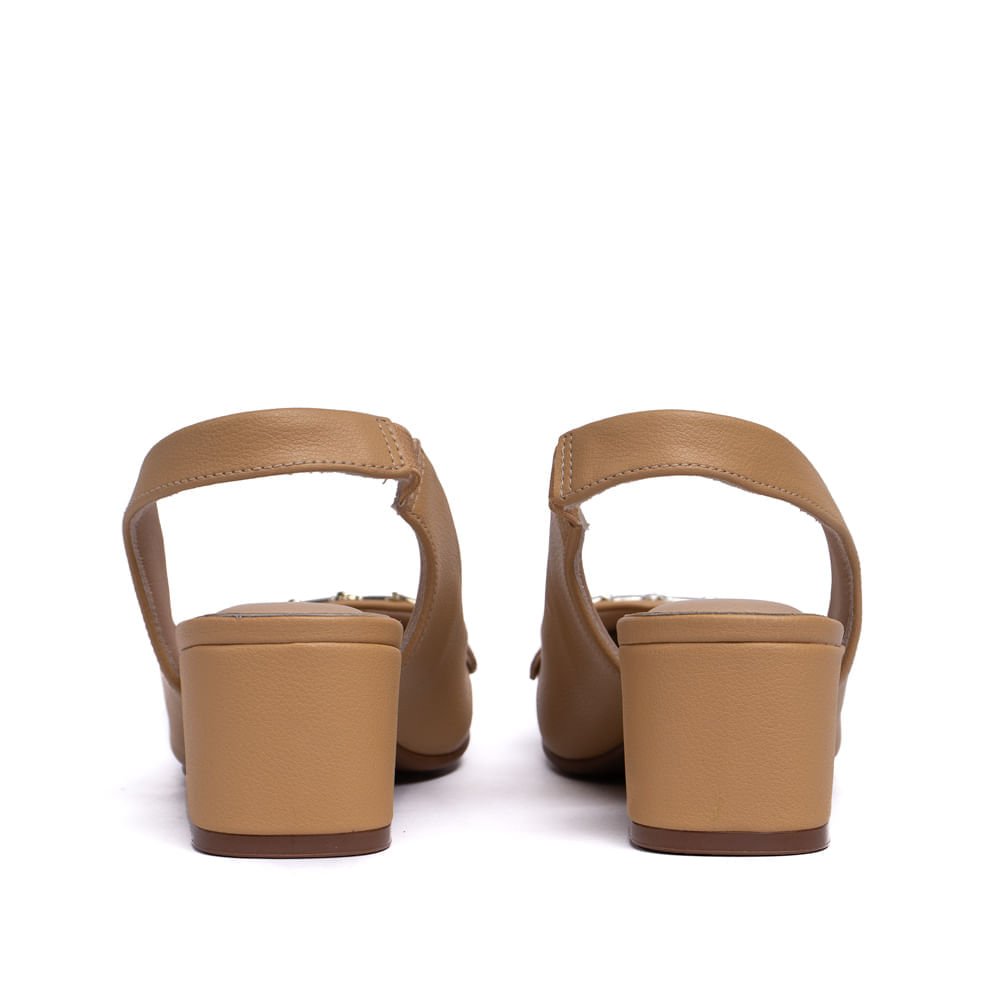 Sapato Feminino Modare Slingback com Bico Redondo Areia Marrom 3