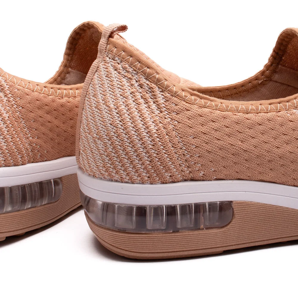 Tênis Feminino Modare Slip On Tecido Nude Bege 5