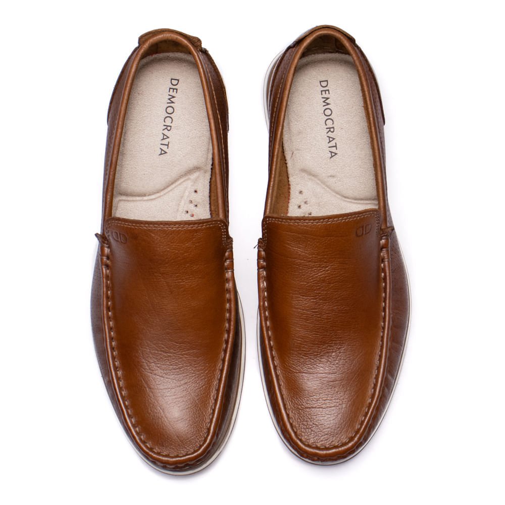 Mocassim Masculino Democrata Denim Flow Marrom Marrom 4